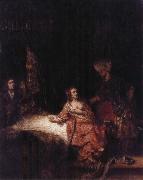 REMBRANDT Harmenszoon van Rijn Joseph Accused by Potiphor-s Wife Sweden oil painting artist
